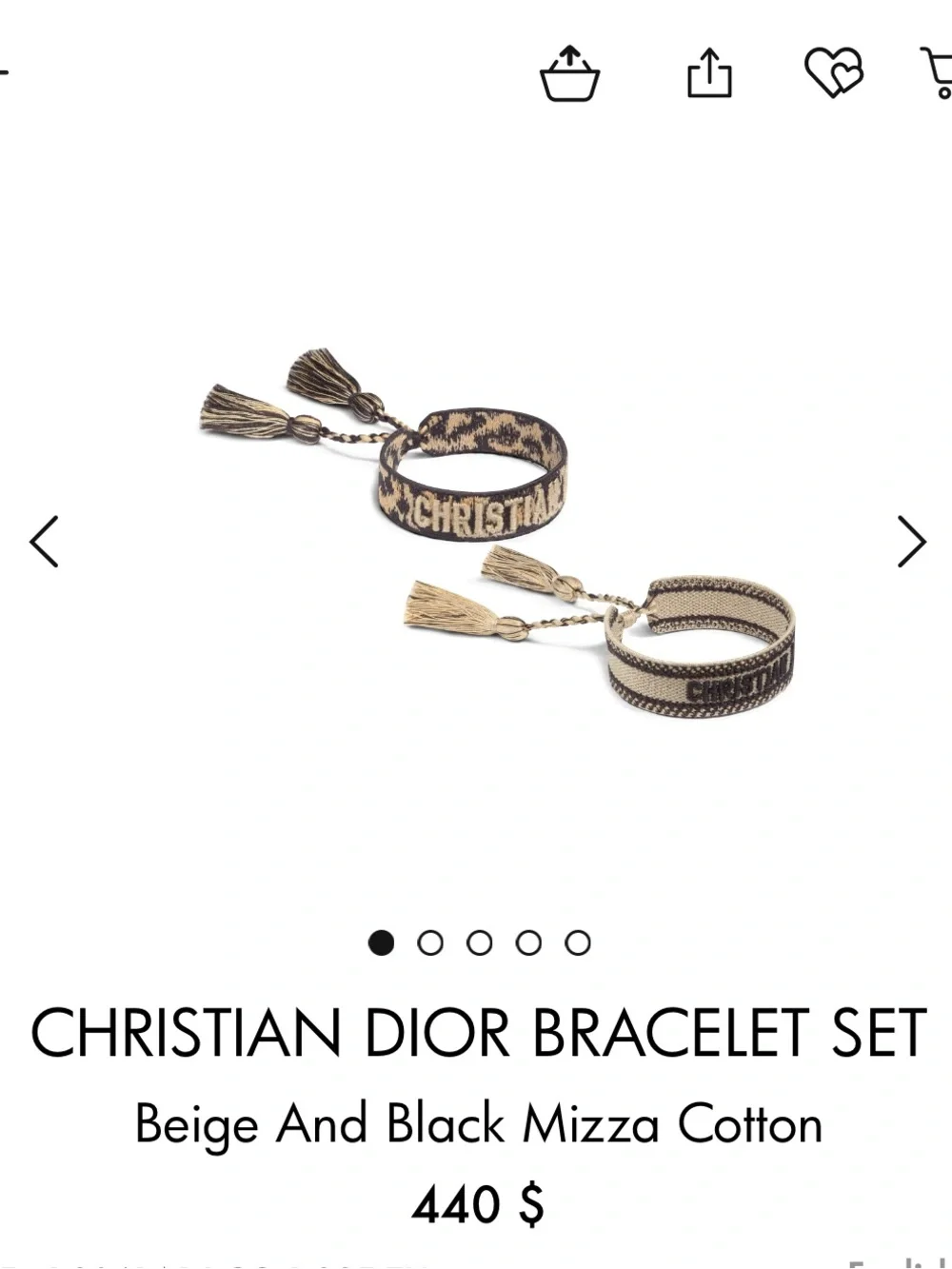CHRISTIAN DIOR BRACELET SET